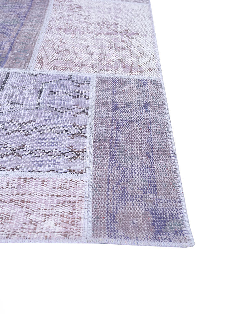 provenance pink and purple wool hand knotted Rug - Corner provenance pink and purple wool hand knotted Rug - Corner