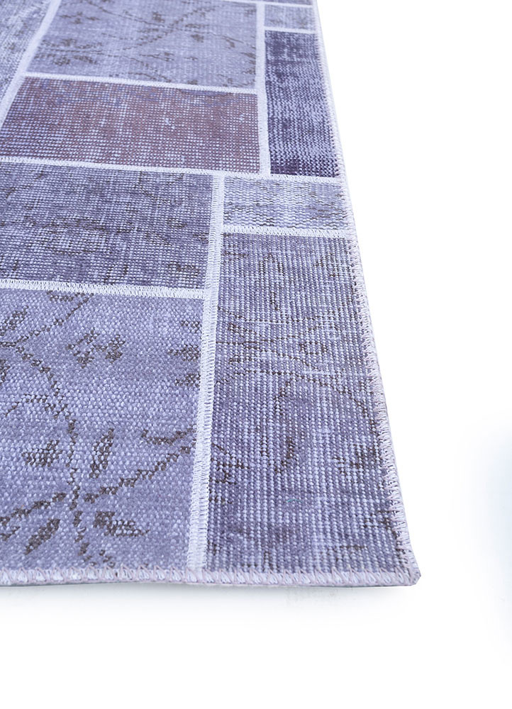 provenance pink and purple wool hand knotted Rug - Corner provenance pink and purple wool hand knotted Rug - Corner