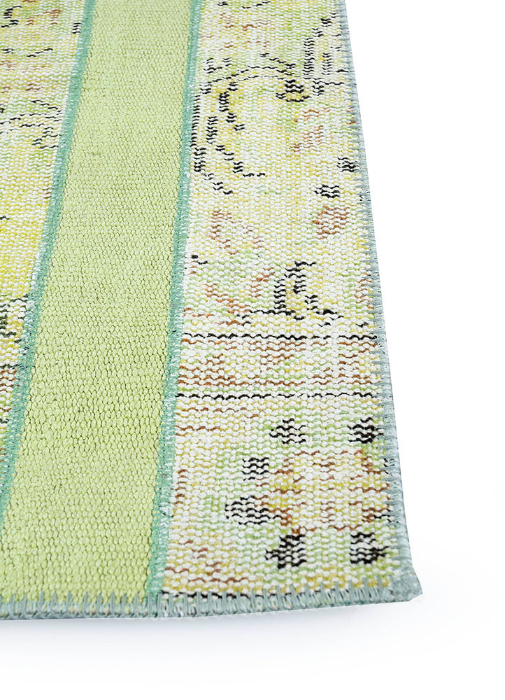 provenance green wool hand knotted Rug - Corner provenance green wool hand knotted Rug - Corner