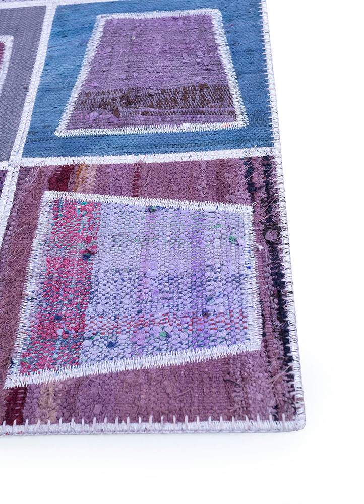 provenance pink and purple wool hand knotted Rug - Corner provenance pink and purple wool hand knotted Rug - Corner