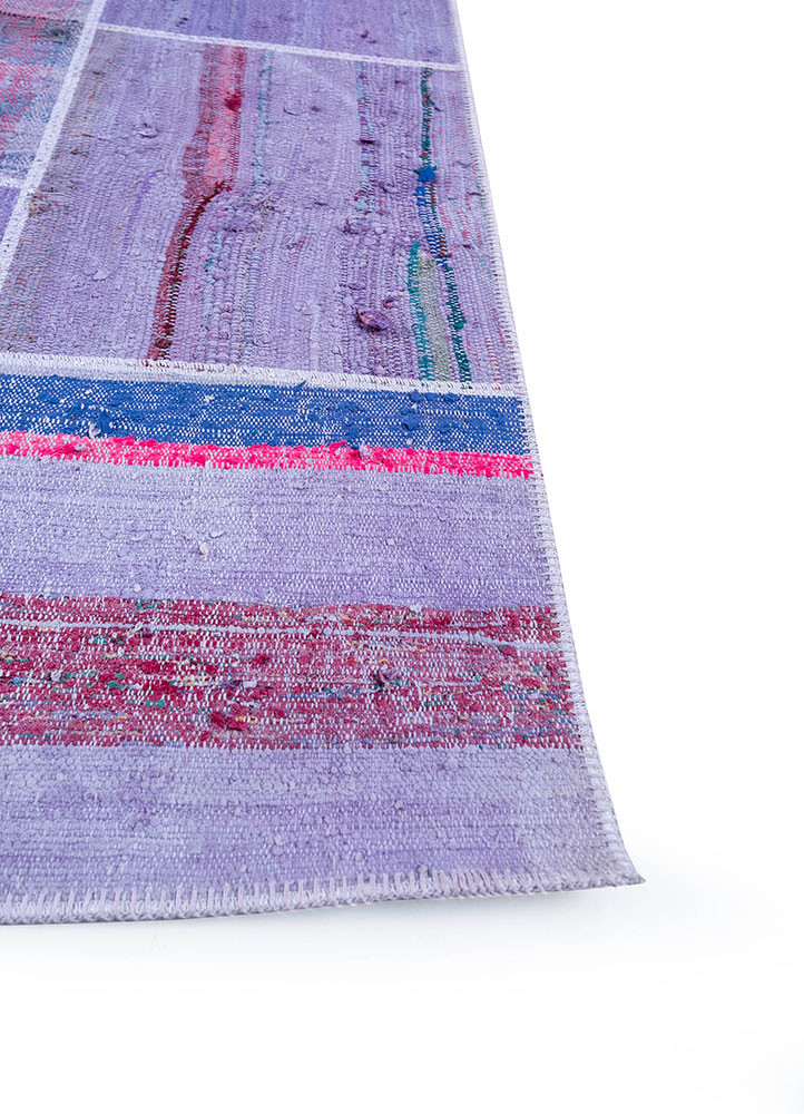 provenance pink and purple wool hand knotted Rug - Corner provenance pink and purple wool hand knotted Rug - Corner