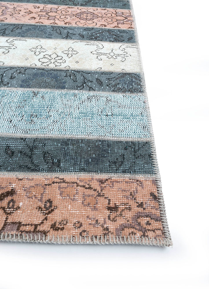 provenance beige and brown wool hand knotted Rug - Corner provenance beige and brown wool hand knotted Rug - Corner