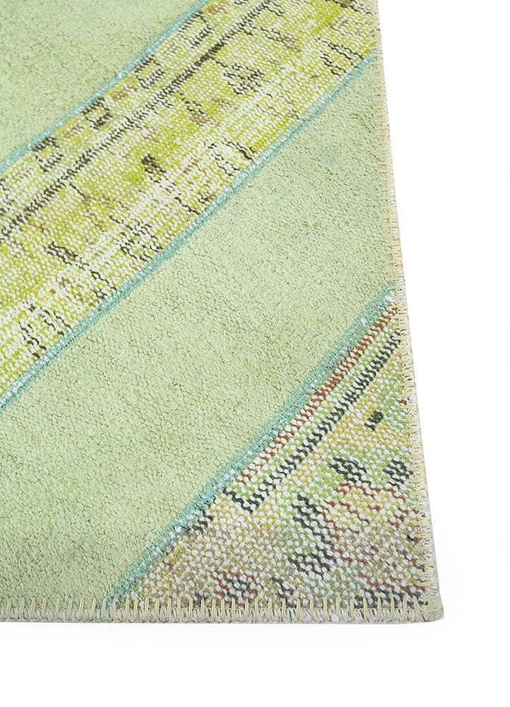 provenance green wool hand knotted Rug - Corner provenance green wool hand knotted Rug - Corner