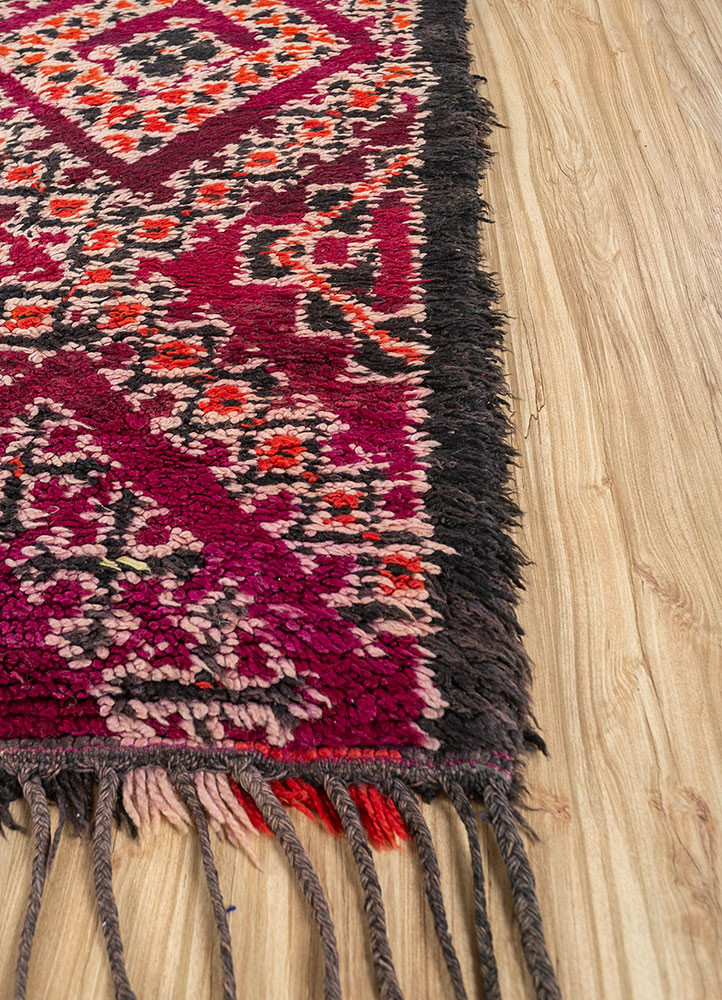 nuray red and orange wool hand knotted Rug - Corner nuray red and orange wool hand knotted Rug - Corner