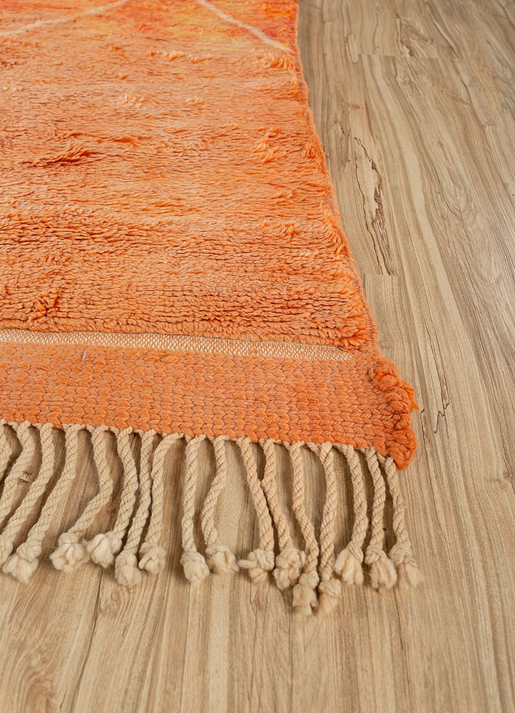 nuray red and orange wool hand knotted Rug - Corner nuray red and orange wool hand knotted Rug - Corner