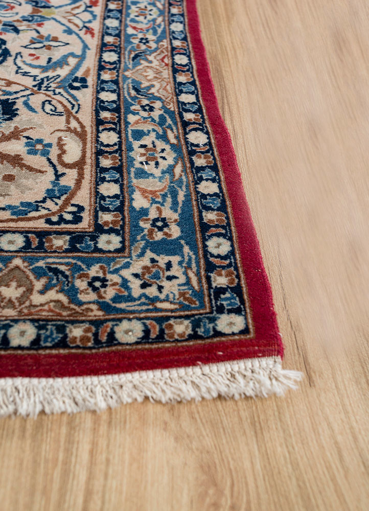 aalam ivory wool hand knotted Rug - Corner aalam ivory wool hand knotted Rug - Corner