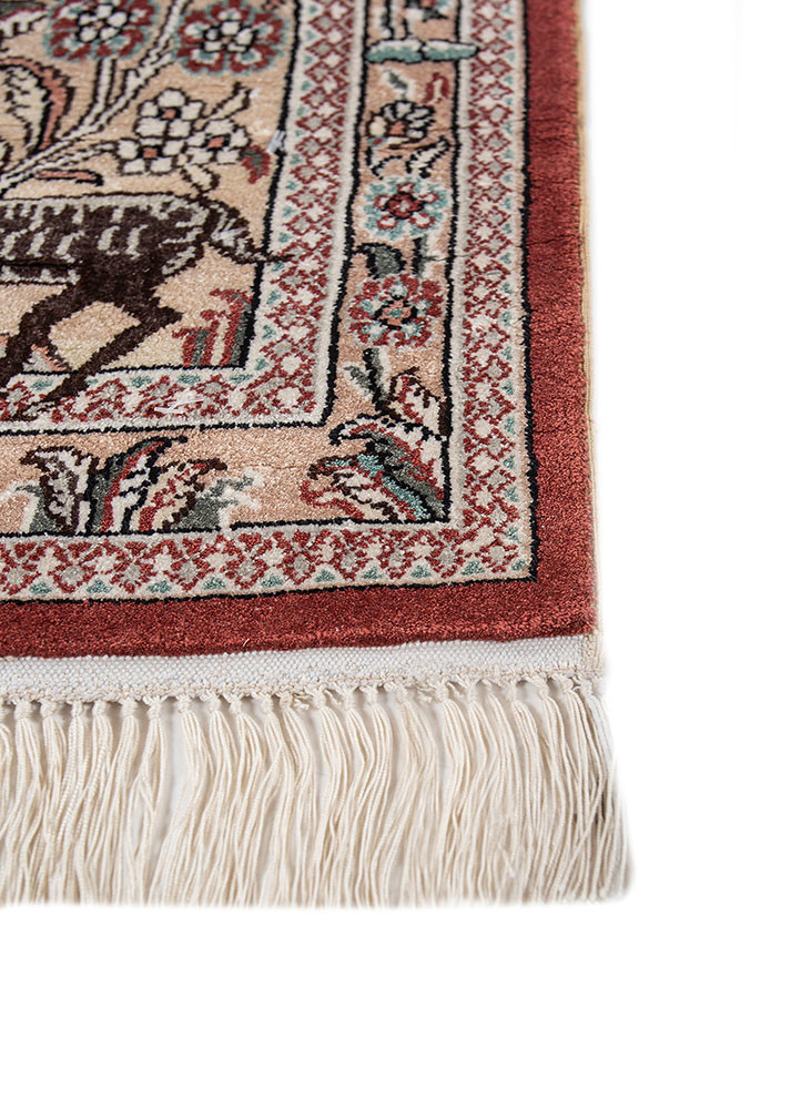 gulmarg grey and black silk hand knotted Rug - Corner gulmarg grey and black silk hand knotted Rug - Corner