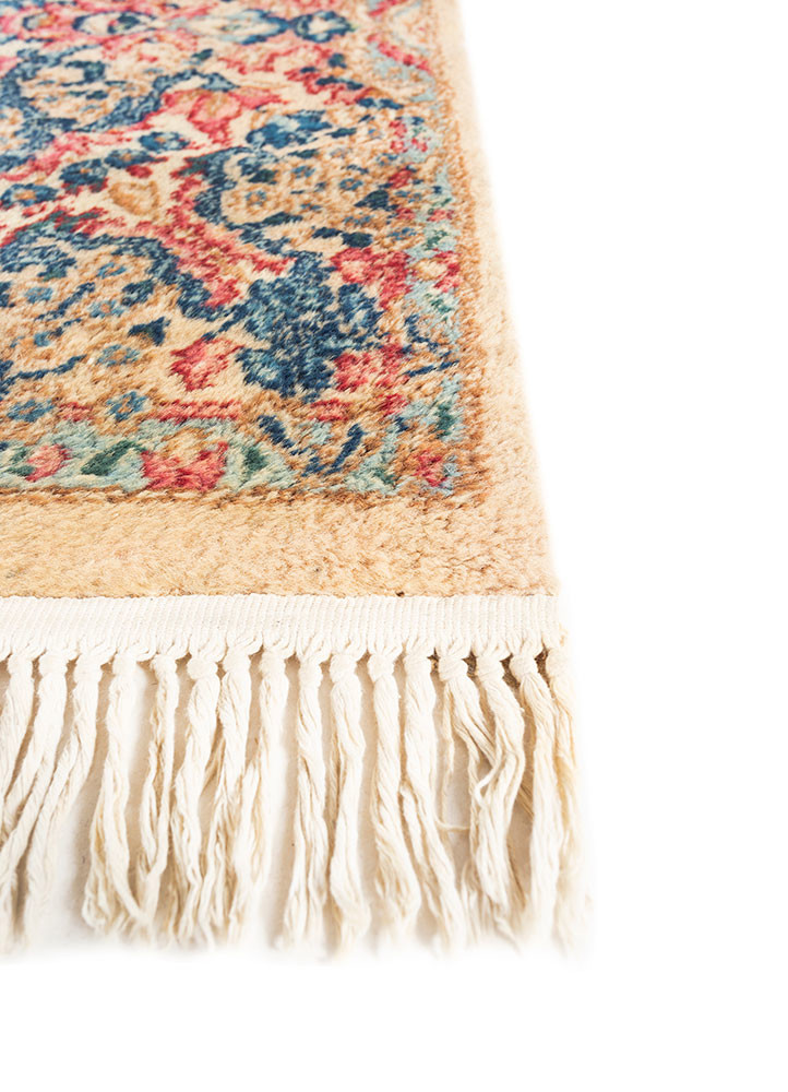 aalam gold wool hand knotted Rug - Corner