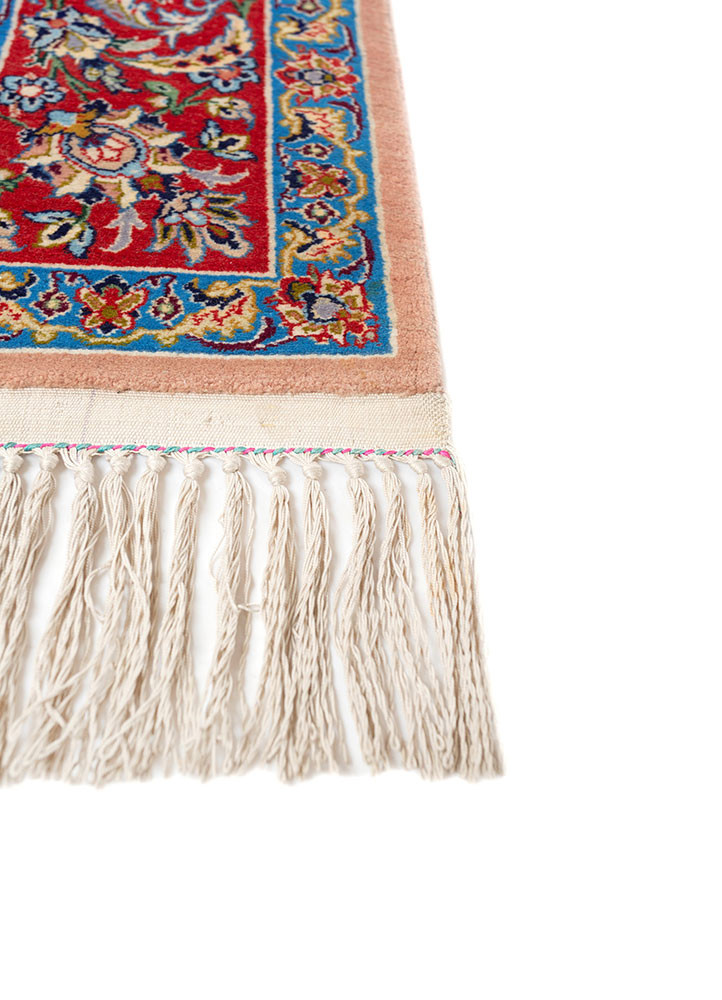 gulmarg blue wool hand knotted Rug - Corner