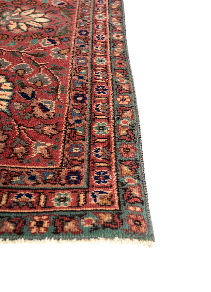 aalam gold wool hand knotted Rug - Corner