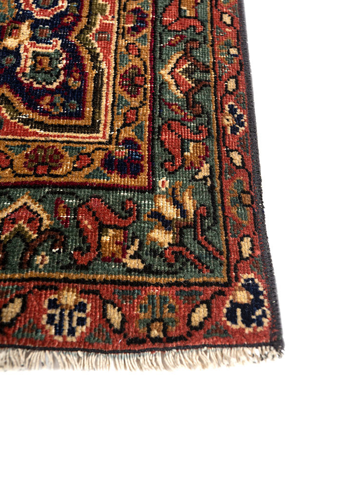 aalam gold wool hand knotted Rug - Corner aalam gold wool hand knotted Rug - Corner