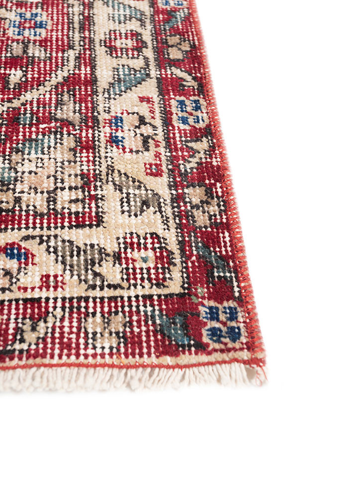 aalam blue wool hand knotted Rug - Corner