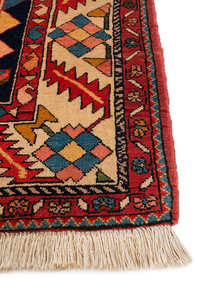 nuray gold wool hand knotted Rug - Corner