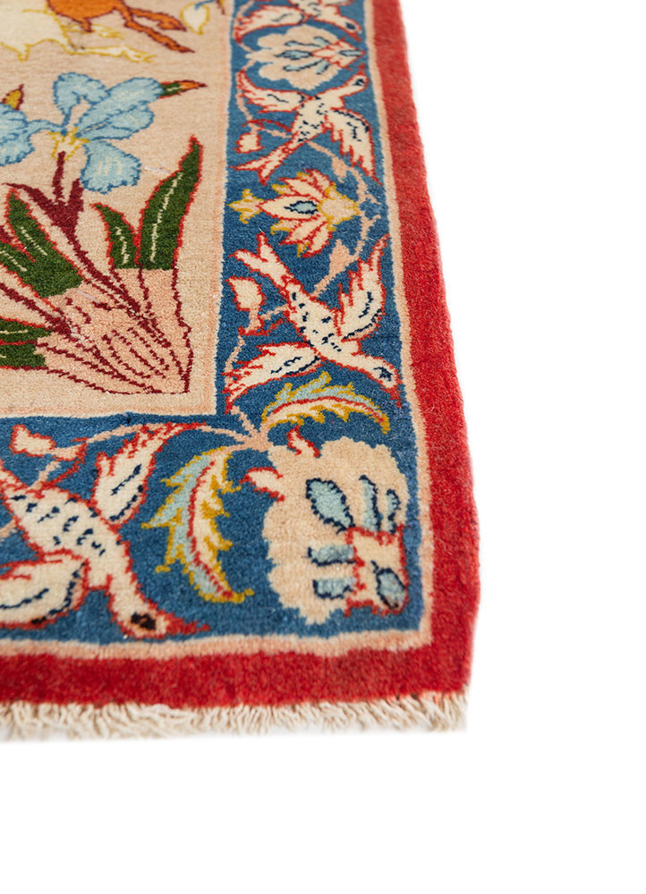 aalam ivory wool hand knotted Rug - Corner aalam ivory wool hand knotted Rug - Corner