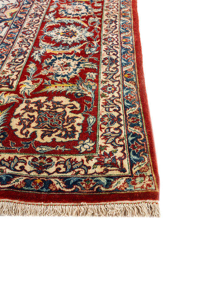 aalam ivory wool hand knotted Rug - Corner aalam ivory wool hand knotted Rug - Corner