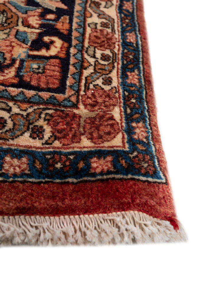 aalam gold wool hand knotted Rug - Corner