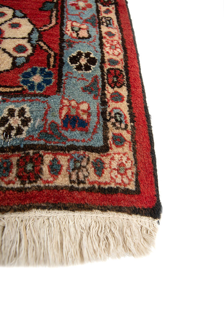 aalam blue wool hand knotted Rug - Corner aalam blue wool hand knotted Rug - Corner