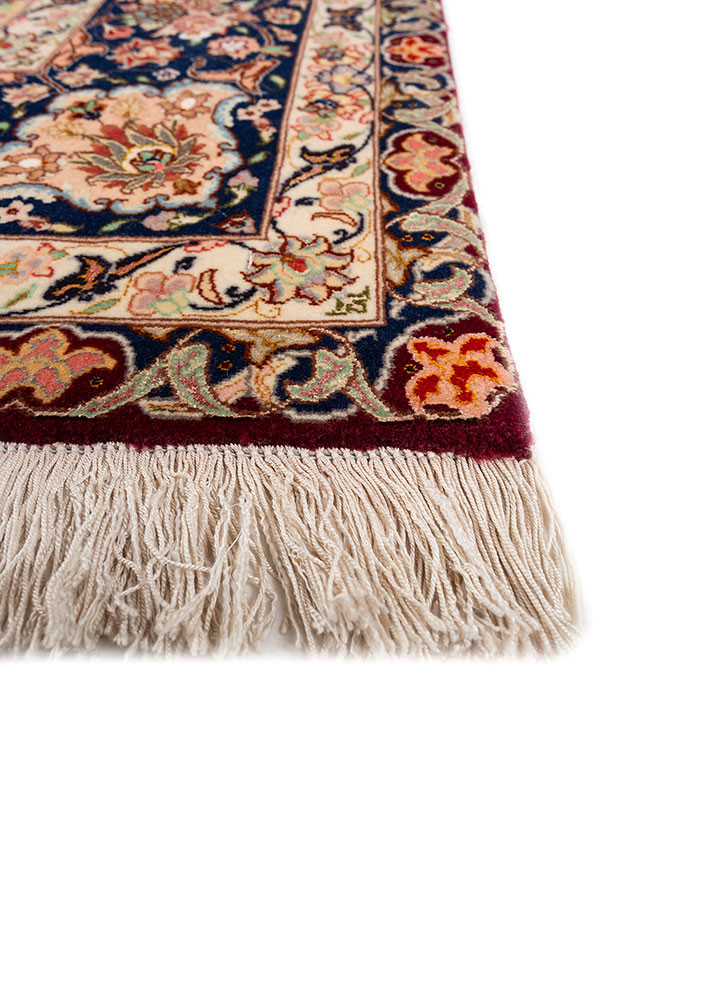 aalam red and orange wool hand knotted Rug - Corner aalam red and orange wool hand knotted Rug - Corner