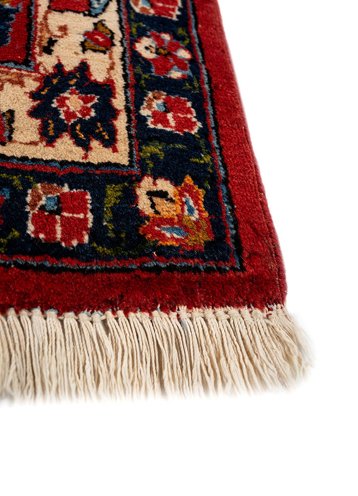 aalam grey and black wool hand knotted Rug - Corner