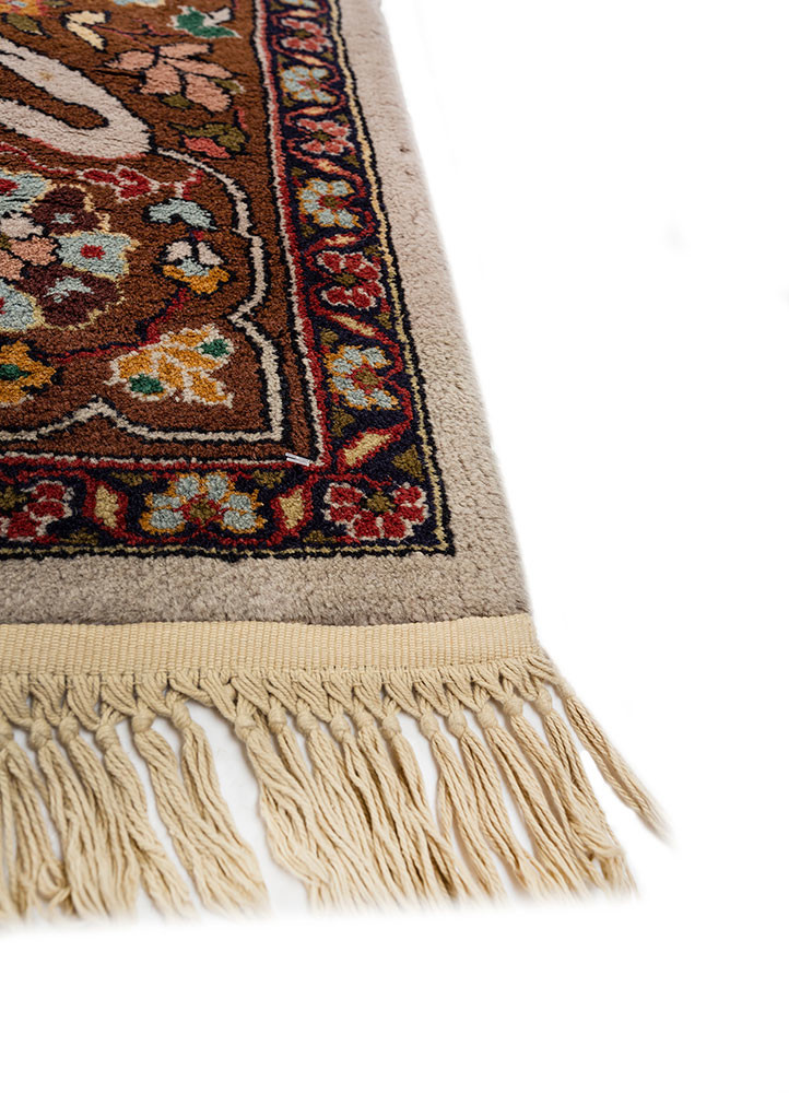 aalam grey and black wool hand knotted Rug - Corner aalam grey and black wool hand knotted Rug - Corner
