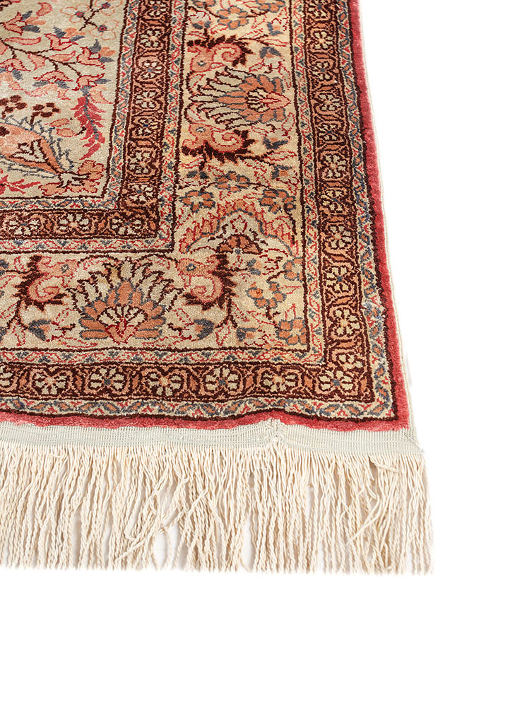 gulmarg green silk hand knotted Rug - Corner gulmarg green silk hand knotted Rug - Corner