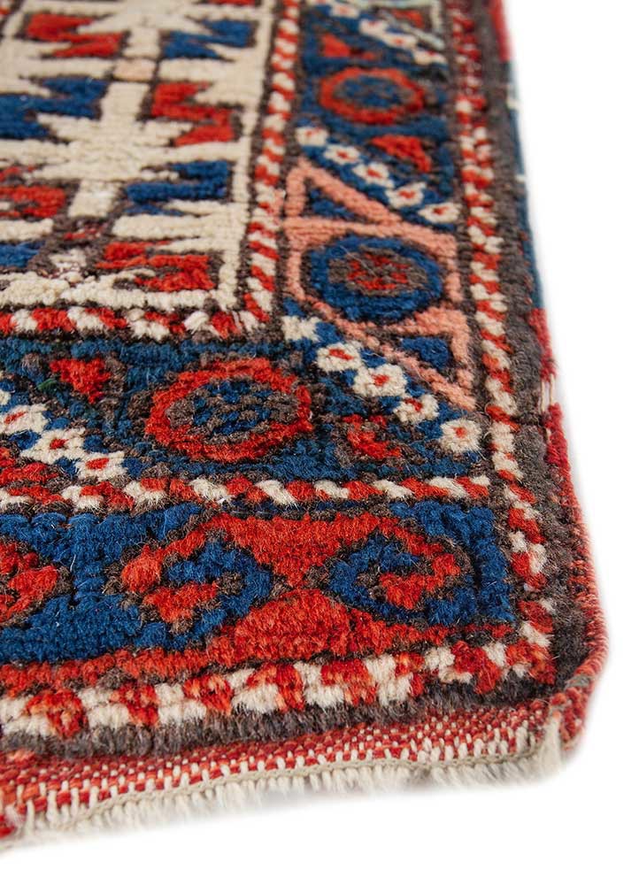 kiaan blue wool hand knotted Rug - Corner