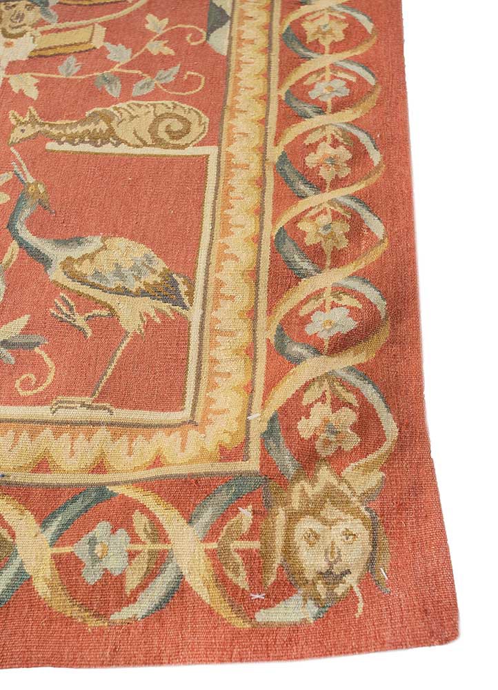wall art red and orange wool flat weaves WALL ART & TAPESTRY - Corner