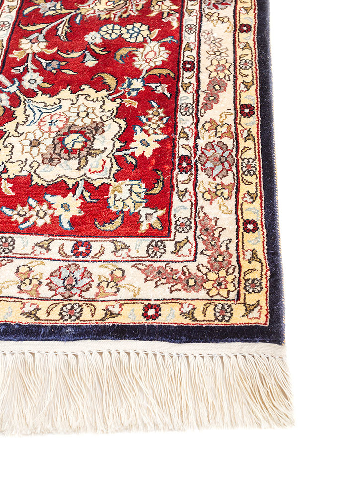 gulmarg blue silk hand knotted Rug - Corner gulmarg blue silk hand knotted Rug - Corner