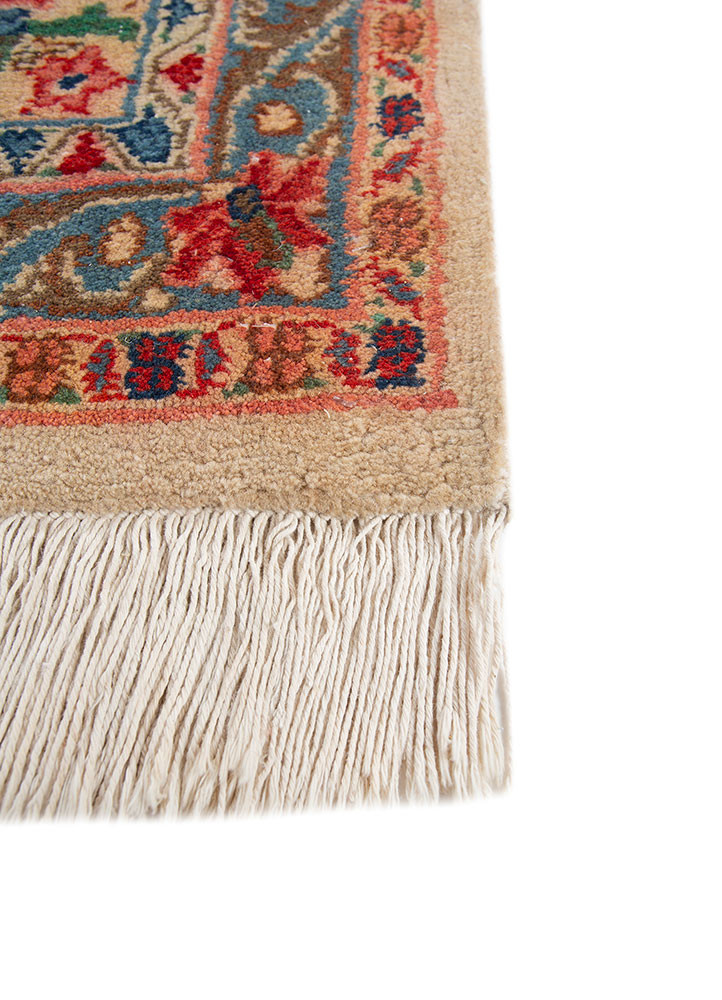 aalam gold wool hand knotted Rug - Corner aalam gold wool hand knotted Rug - Corner