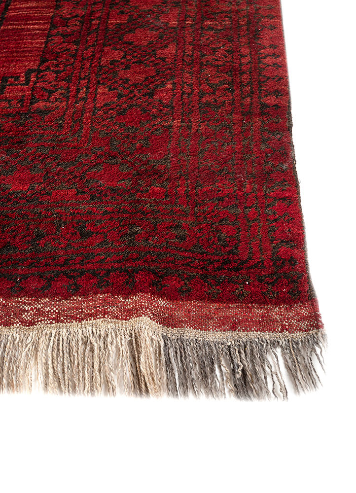 kiaan red and orange wool hand knotted Rug - Corner kiaan red and orange wool hand knotted Rug - Corner