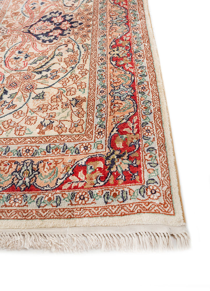 gulmarg pink and purple silk hand knotted Rug - Corner gulmarg pink and purple silk hand knotted Rug - Corner