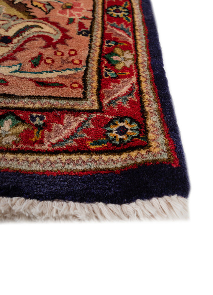 aalam green wool hand knotted Rug - Corner aalam green wool hand knotted Rug - Corner