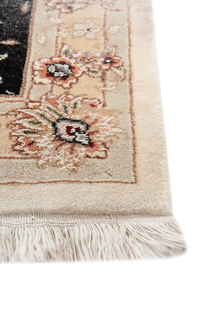aurora beige and brown wool hand knotted Rug - Corner aurora beige and brown wool hand knotted Rug - Corner