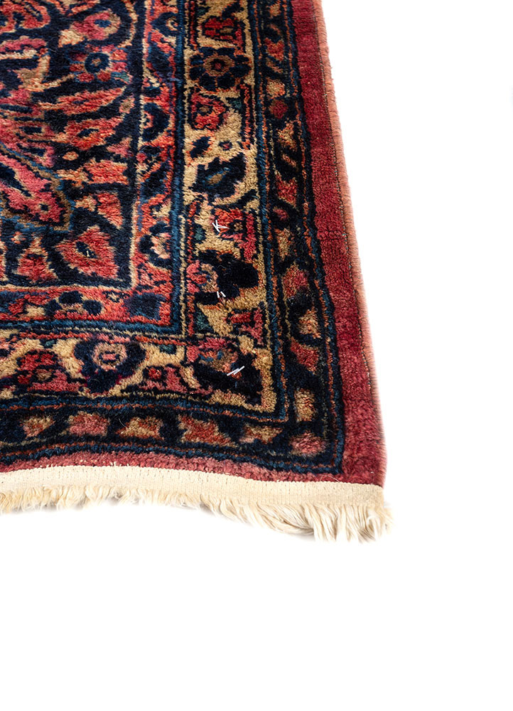 aalam blue wool hand knotted Rug - Corner aalam blue wool hand knotted Rug - Corner