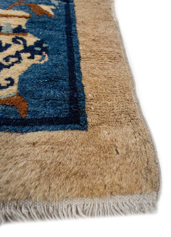 pechino beige and brown wool hand knotted Rug - Corner pechino beige and brown wool hand knotted Rug - Corner