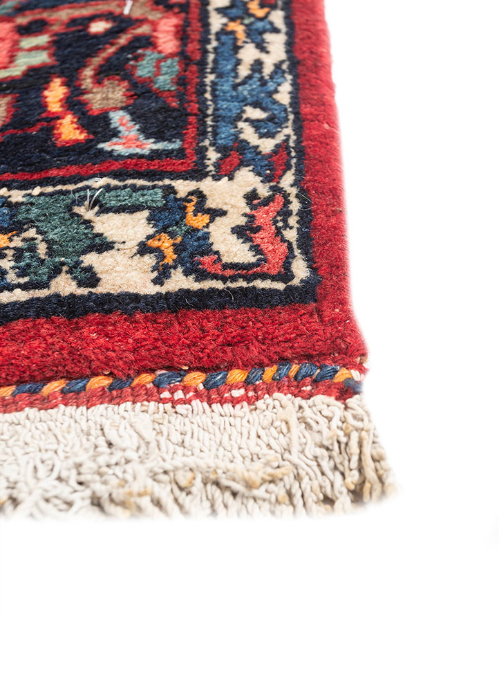 aalam blue wool hand knotted Rug - Corner aalam blue wool hand knotted Rug - Corner