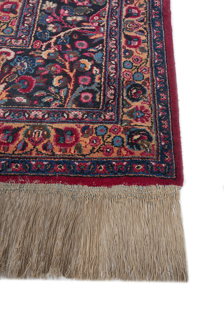 aalam blue wool hand knotted Rug - Corner aalam blue wool hand knotted Rug - Corner