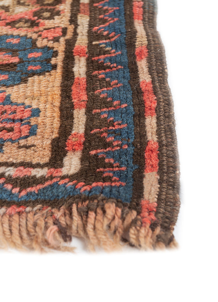 aalam red and orange wool hand knotted Rug - Corner aalam red and orange wool hand knotted Rug - Corner