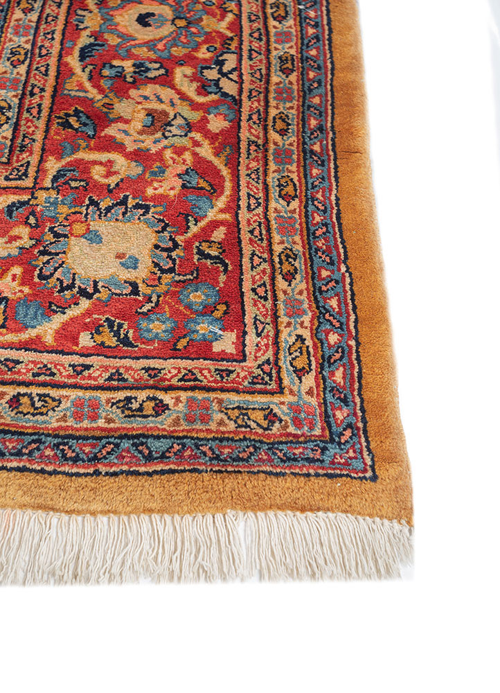 aalam blue wool hand knotted Rug - Corner aalam blue wool hand knotted Rug - Corner