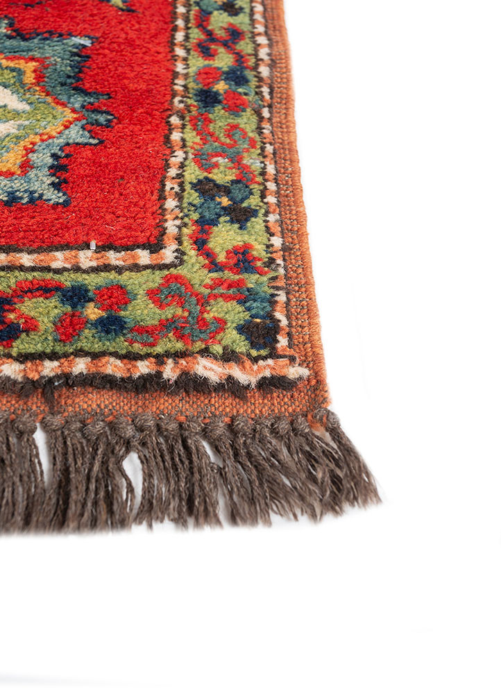 aalam blue wool hand knotted Rug - Corner aalam blue wool hand knotted Rug - Corner