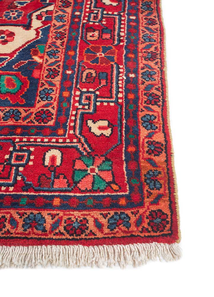 4 x 7 ft Anatolian Vintage Rug. Handmade Rug. Area Rug. Authentic Rug. Red Rug. Blue Rug. Living Room Rug. Wool Rug. Oriental Rug./ on sale A0042