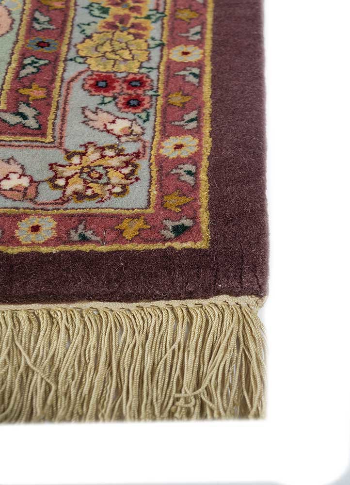 Aalam Green Hand Knotted Wool and Silk RugsPae5678Jaipur Rugs