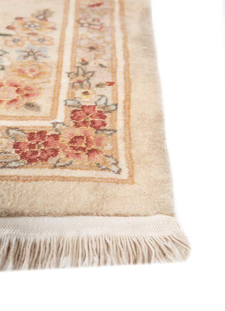 Aalam Ivory Hand Knotted Wool and Silk RugsPae5753Jaipur Rugs