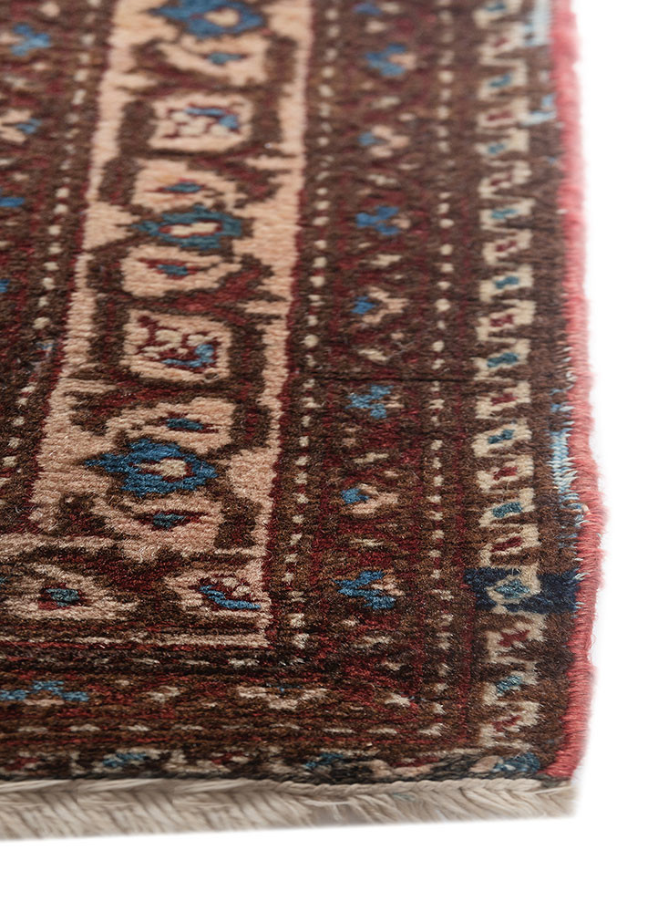 aalam blue wool hand knotted Rug - Corner