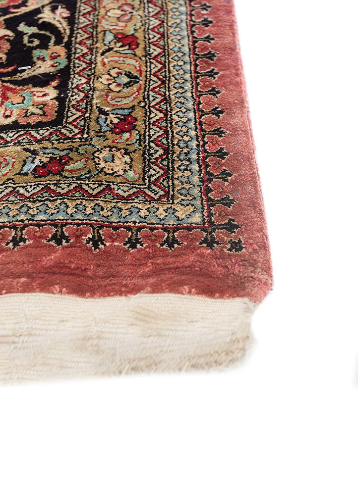gulmarg pink and purple silk hand knotted Rug - Corner gulmarg pink and purple silk hand knotted Rug - Corner