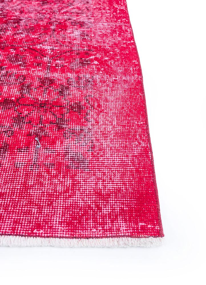 lacuna red and orange wool hand knotted Rug - Corner lacuna red and orange wool hand knotted Rug - Corner