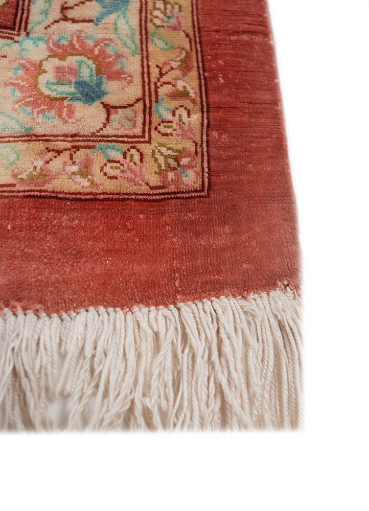 gulmarg pink and purple silk hand knotted Rug - Corner gulmarg pink and purple silk hand knotted Rug - Corner