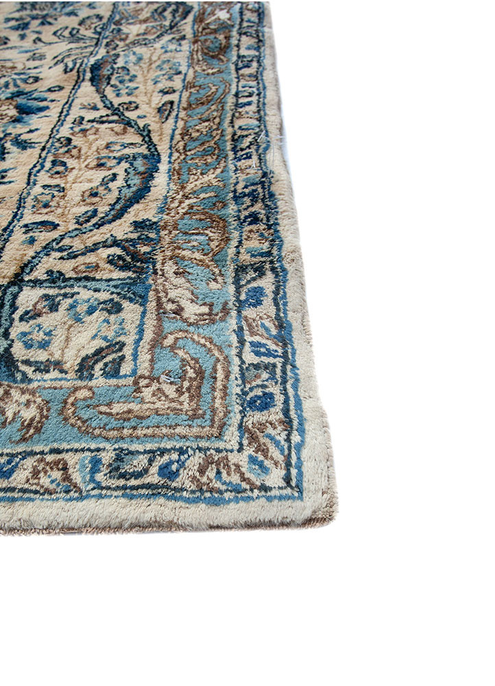 aalam gold wool hand knotted Rug - Corner aalam gold wool hand knotted Rug - Corner