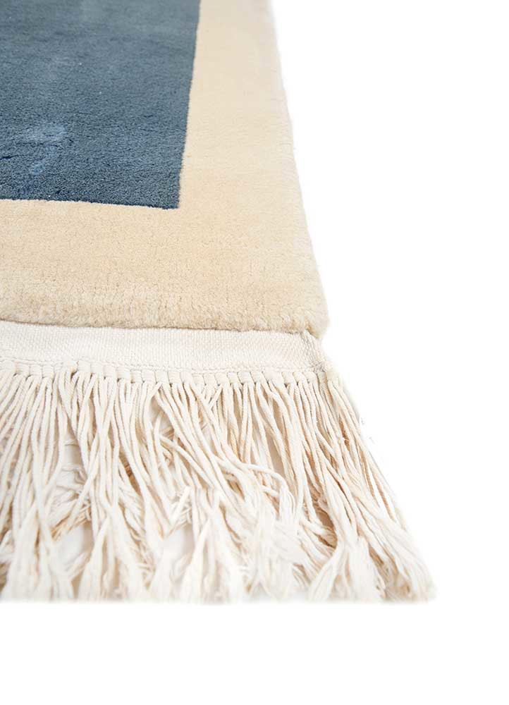 pechino ivory wool hand knotted Rug - Corner