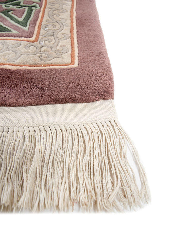 pechino ivory wool hand knotted Rug - Corner